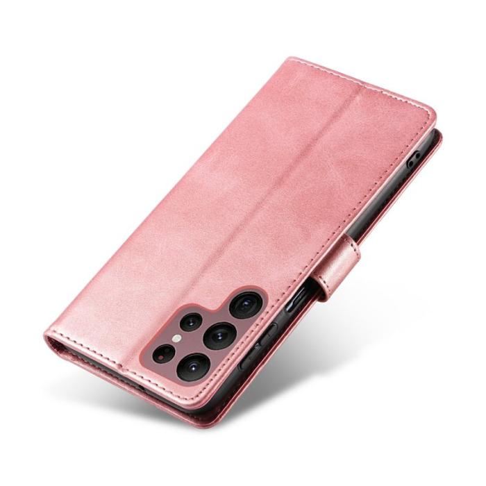 OEM - Mobilfodral för Samsung Galaxy S26 Ultra Konstläder Ställ - Roséguld