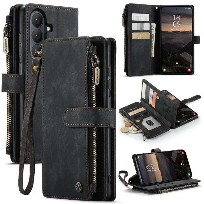 Caseme - CaseMe Mobilfodral för Samsung Galaxy S26 Flera kortfack Konstläder - Svart