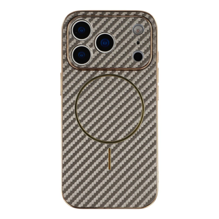 A-One Brand - iPhone 17 Pro Max Mobilskal MagSafe Carbon Fiber Electroplated