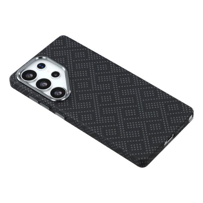 OEM - Mobilskal för Samsung Galaxy S26 Ultra Magnetiskt PC - Geometrisk mönster - Grå