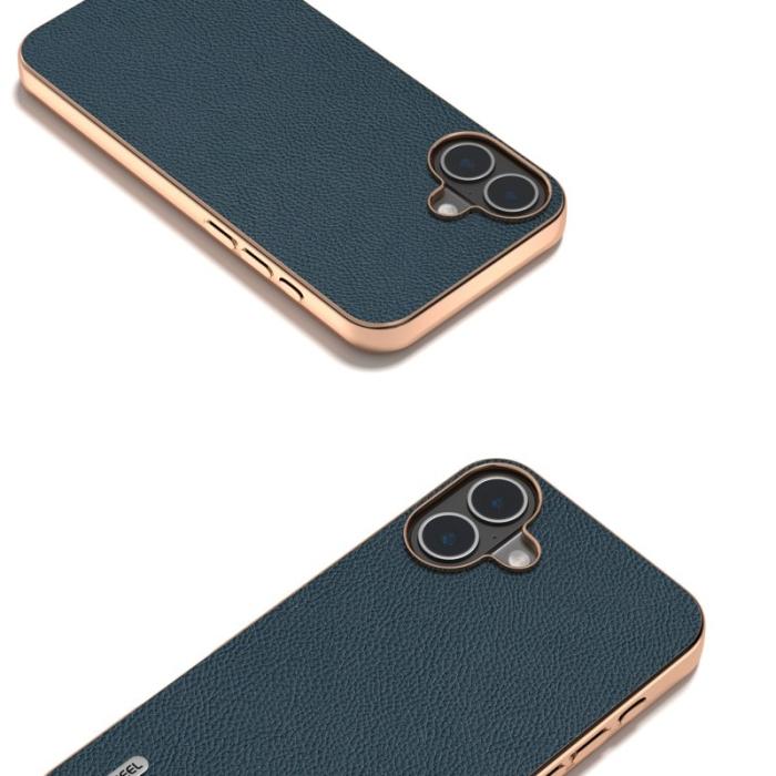 ABEEL - ABEEL Mobilskal till iPhone 16 Plus Horizon Series Grön Äkta läder+TPU