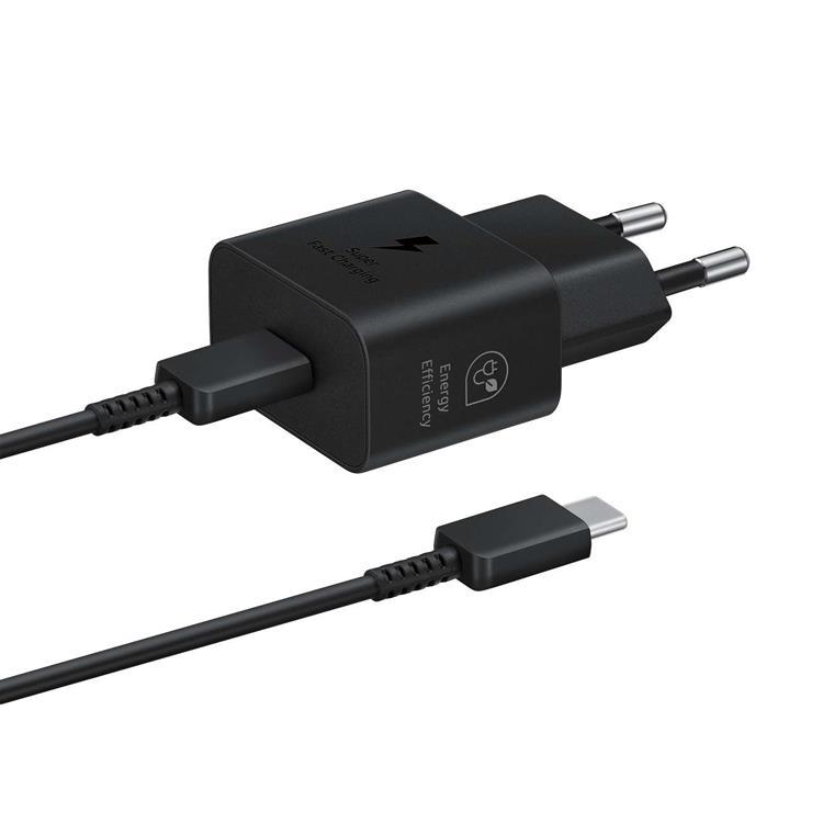 Samsung Väggladdare 25W SFC GaN med USB-C Kabel - Svart | 505295 | AlltMobil
