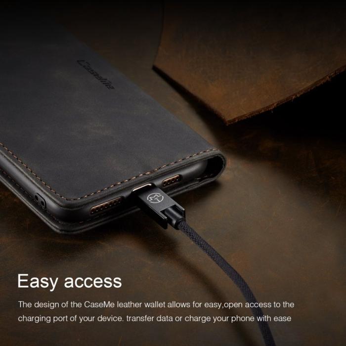 Caseme - CASEME 013 Series iPhone XS/X 5.8 tum Retro Flip Fodral - Svart