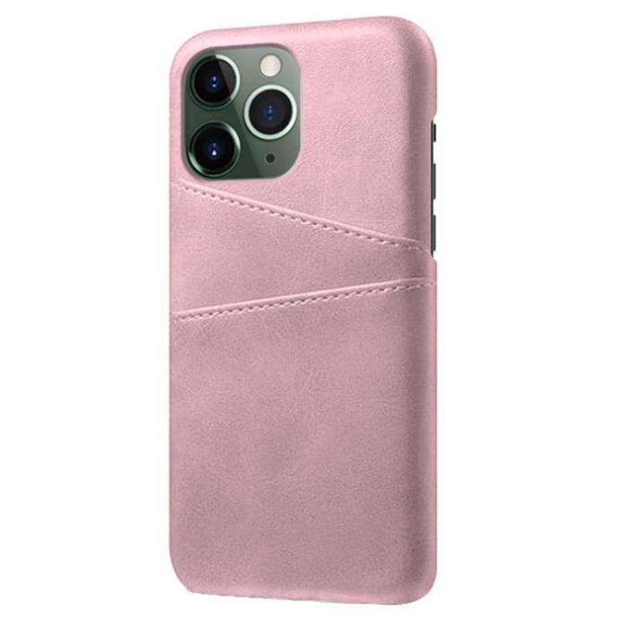 OEM - iPhone 14 Pro Skal Korthållare PU Läder - Rosa Guld
