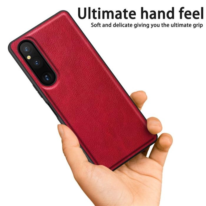 A-One Brand - Sony Xperia 10 V Mobilskal TPU PU-Läder - Röd