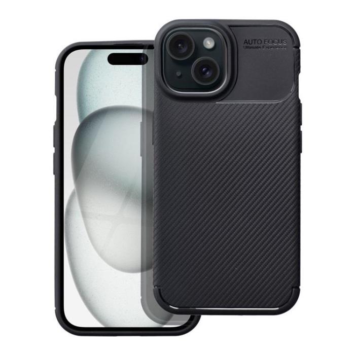 OEM - iPhone 15 Mobilskal Carbon Premium - Svart