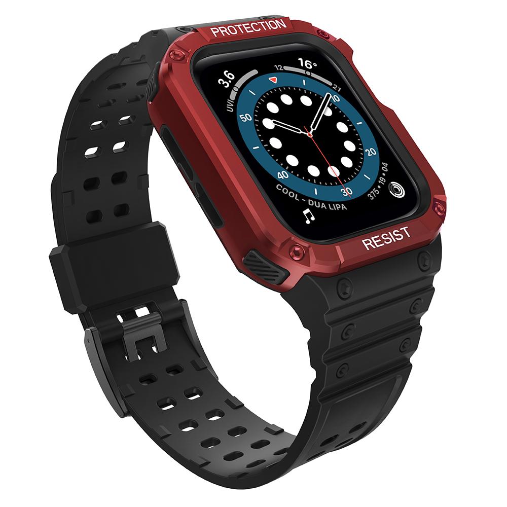 Apple Watch 4/5/6/7/SE (42/44/45mm) Armband Armored - Svart