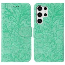 OEM - Samsung Galaxy S26 Ultra Pl&aring;nboksfodral Konstl&auml;der Flip - Gr&ouml;n