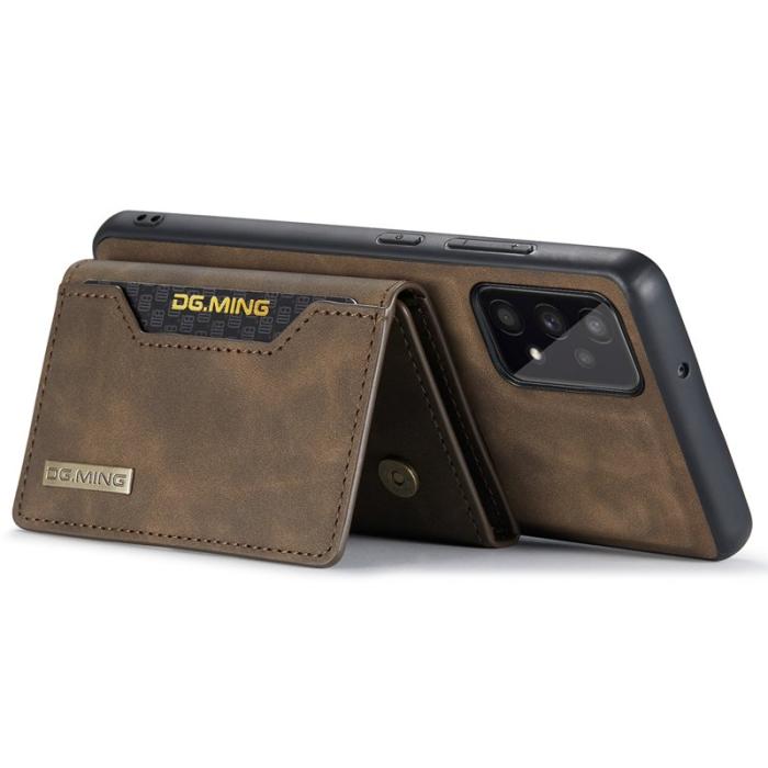 DG.MING - DG.MING M2 Series 2-in-1 Wallet Mobilskal för Samsung Galaxy A53 5G - Brun
