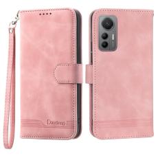 DIERFENG - DIERFENG DF-03 Pl&aring;nboksfodral f&ouml;r Xiaomi 12 Lite 5G Konstl&auml;der - Rosa