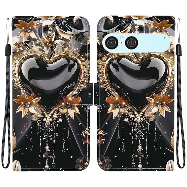 Sony Xperia 10 VII Plånboksfodral Pattern Printing - Heart | 2353 | AlltMobil