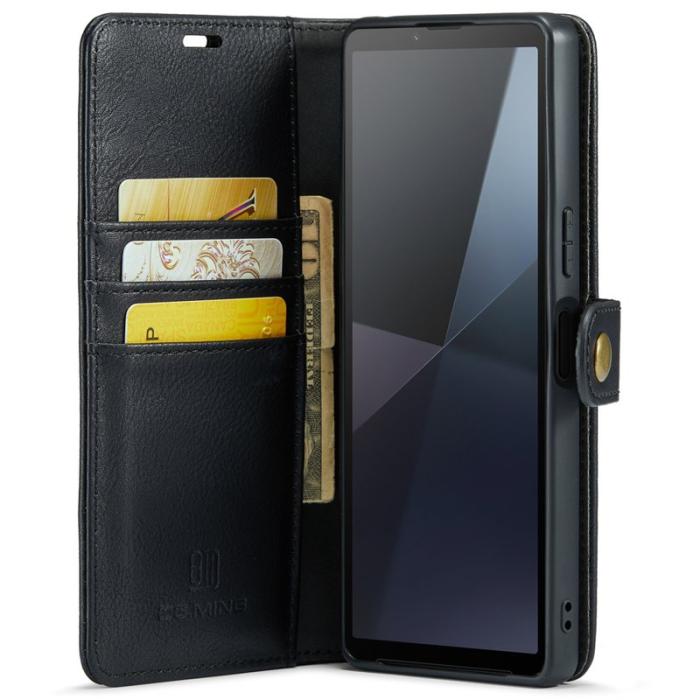 DG.MING - DG.MING Sony Xperia 10 VI Plånboksfodral 2 i 1 Avtagbar Äkta läder - Svart