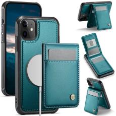 JEEHOOD - JEEHOOD J06 iPhone 12 Pro / 12 Konstl&auml;der fodral MagSafe Bl&aring;