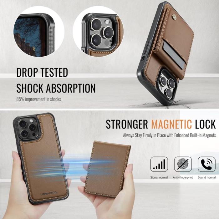 JEEHOOD - JEEHOOD J06 Mobilskal till iPhone 12 Pro Max Läder MagSafe Brun