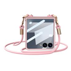 GKK - GKK Samsung Galaxy Z Flip7 Fodral - PC Tempered Glass - Rosa