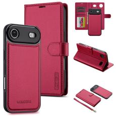 LC.imeeke - LC.IMEEKE L2 Series iPhone Air Pl&aring;nboksfodral Konstl&auml;der - R&ouml;d