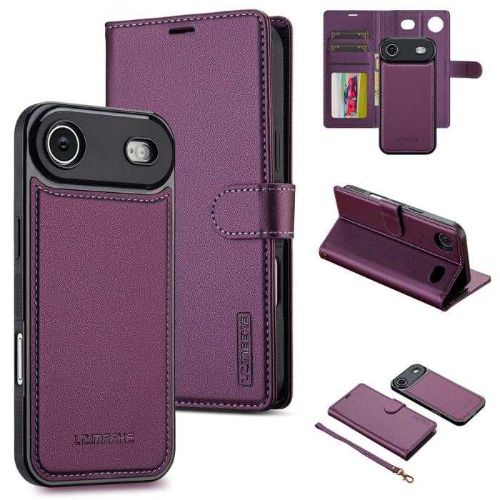 LC.imeeke - LC.IMEEKE L2 Series iPhone Air Plånboksfodral Konstläder - Lila
