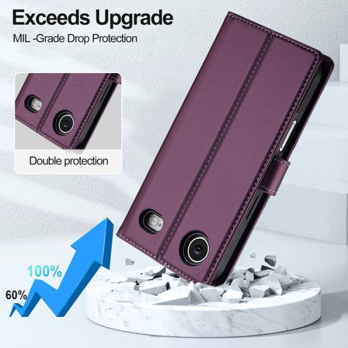 LC.imeeke - LC.IMEEKE L2 Series iPhone Air Plånboksfodral Konstläder - Lila