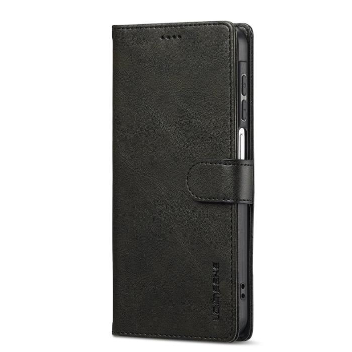 LC.imeeke - LC.IMEEKE Samsung Galaxy A17 Plånboksfodral Konstläder - Svart