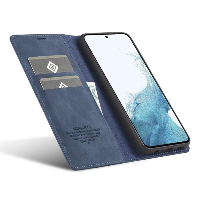 LC.imeeke - LC.IMEEKE Samsung Galaxy A17 Plånboksfodral Konstläder - Blå