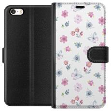 iSecrets - Plånboksfodral till Apple iPhone SE (2016) med Blommor och fjärillar