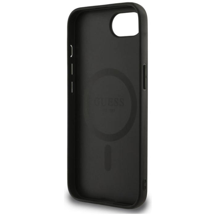 Guess - Guess iPhone 16e Mobilskal MagSafe Peony Script Logo - Svart