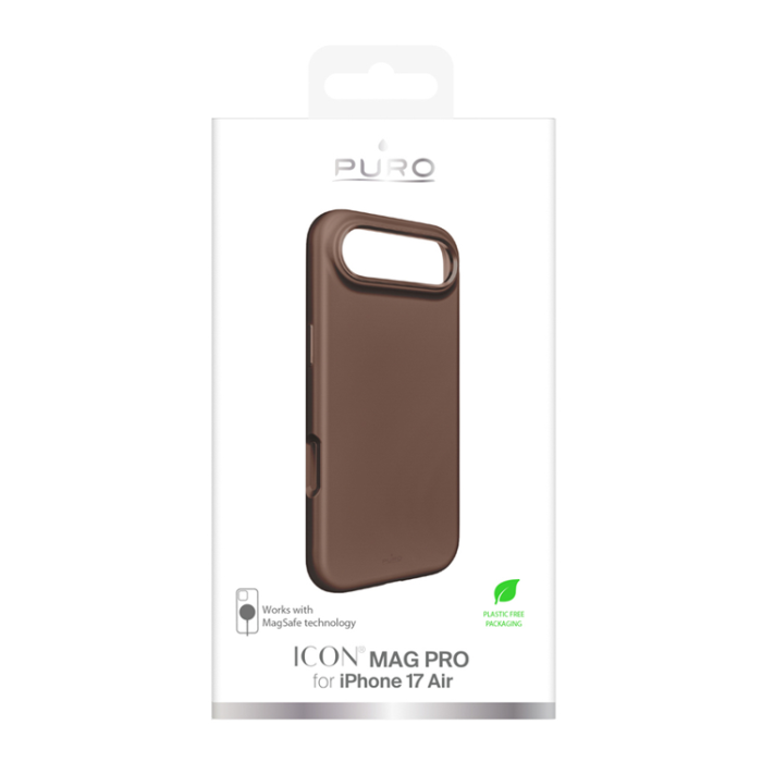 Puro - Puro iPhone 17 Air Mobilskal Magsafe Liquid Silikone - Brun
