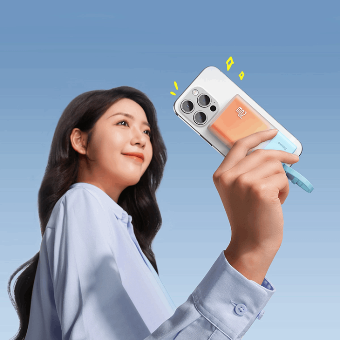 BASEUS - Baseus Powerbank 5200mAh Popsicle 20W - Blå/Orange