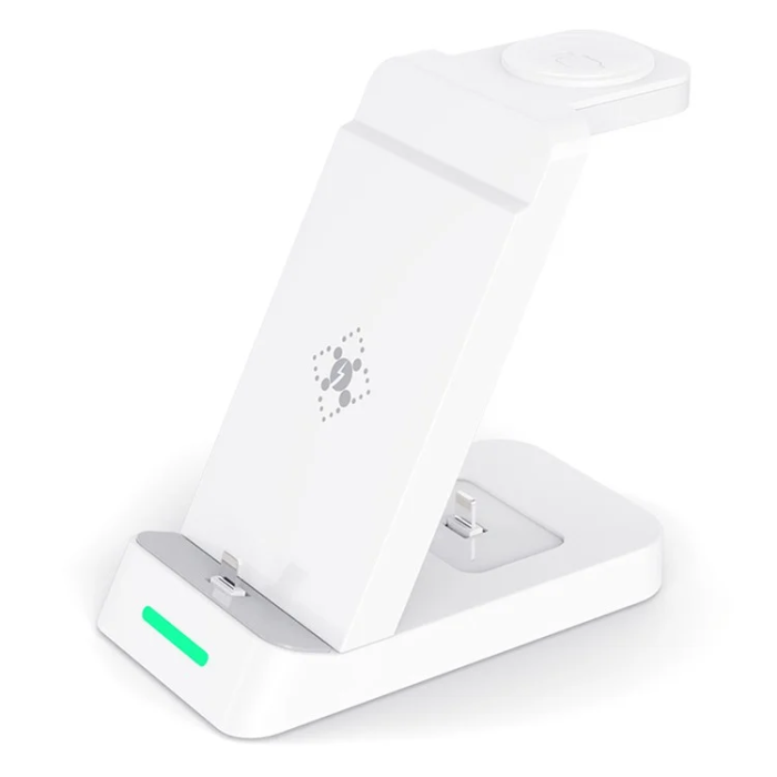 OEM - 3in1 Trådlös Laddare iPhone, Apple Watch, Airpods B20 - Vit