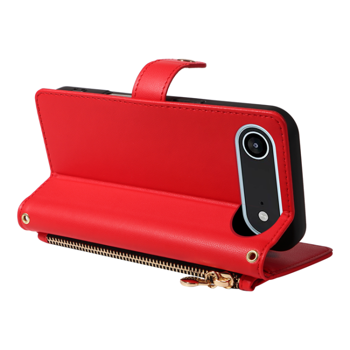 A-One Brand - iPhone Air Plånboksfodral Rhombus Läder - Röd