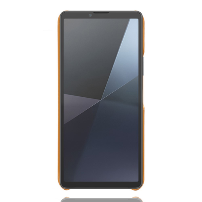 A-One Brand - Sony Xperia 10 VII Mobilskal Calfskin Texture PU-Läder - Orange