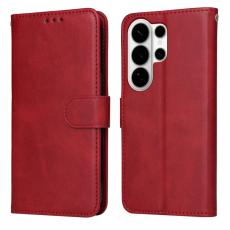 OEM - Samsung Galaxy S26 Ultra Fodral Konstl&auml;der Folio Flip - R&ouml;d