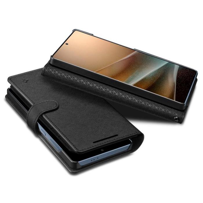 Spigen - Spigen Galaxy S25 Ultra Plånboksfodral ”S” - Svart