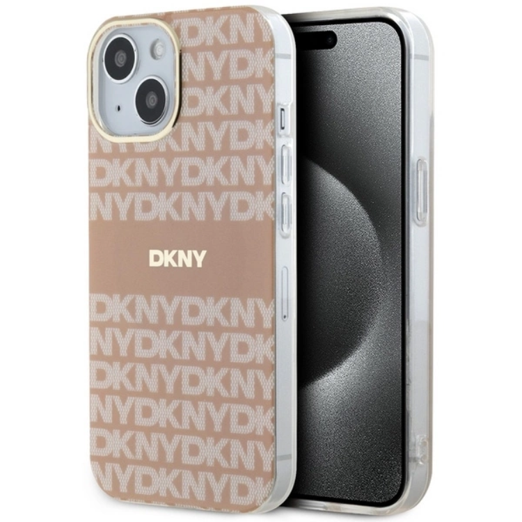 DKNY iPhone 15/14/13 Mobilskal Magsafe IML Mono & Stripe - Rosa | 2353 | AlltMobil