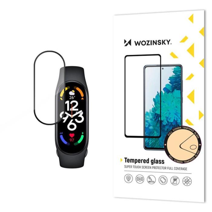 Wozinsky - Wozinsky Xiaomi Mi Band 7 Härdat Glas Skärmskydd - Svart