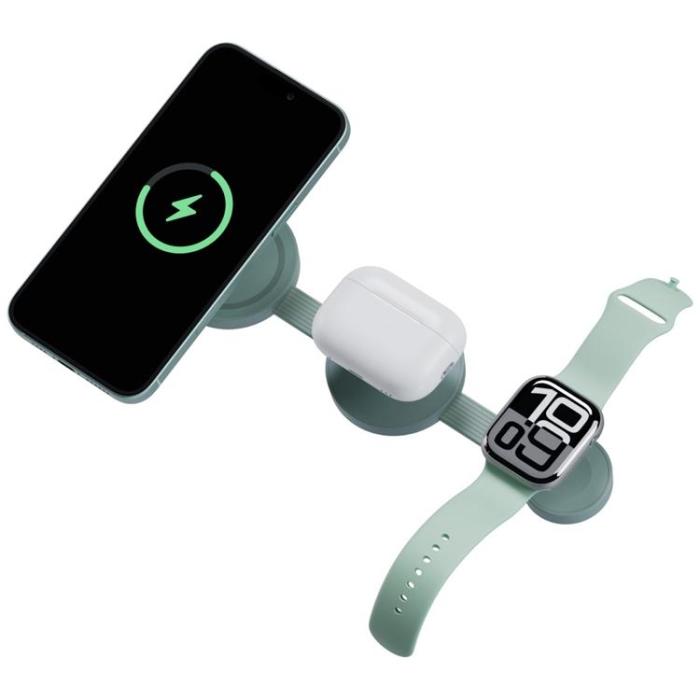 ENERGEA - Energea 3in1 MagSafe Trådlös Laddare iPhone Watch AirPods Bazic - Pistage