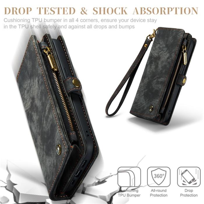 Caseme - CASEME iPhone 15 Pro Max Plånboksfodral 008 Detachable - Svart