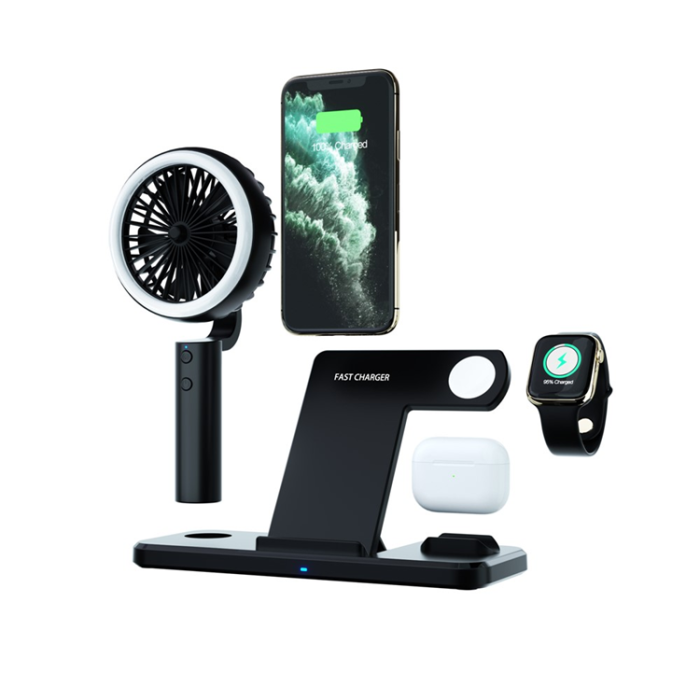 OEM - 3in1 Trådlös Laddare Apple Watch, iPhone, Airpods med Fläkt N60