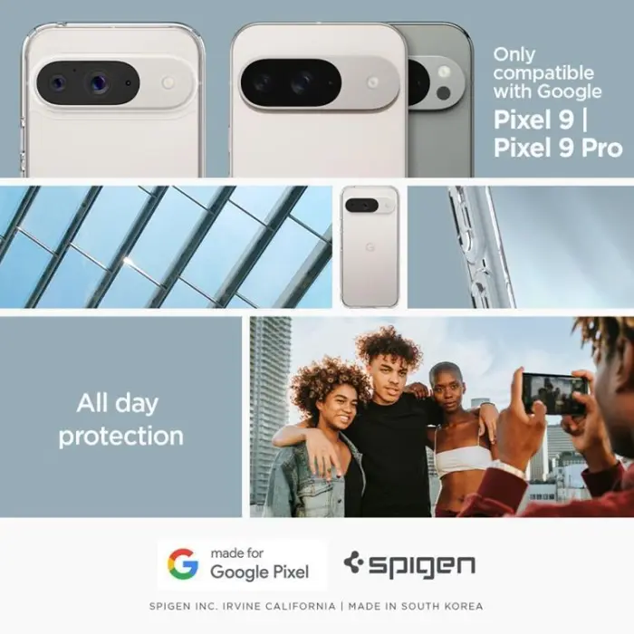 Spigen - Spigen Google Pixel 9/9 Pro Mobilskal Ultra Hybrid - Crystal Clear