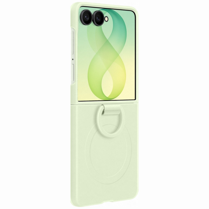 Samsung - Samsung Mobilskal för Galaxy Z Flip 8 Silikon Ring Magnet - Grön