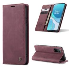 Caseme - CASEME Auto-absorberande Pl&aring;nboksfodral Konstl&auml;der f&ouml;r OnePlus 8T - R&ouml;d