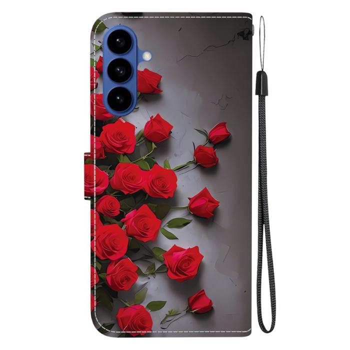 OEM - Samsung Galaxy S26 / S26 Pro Fodral Äkta Läder Ställ - Röd Ros