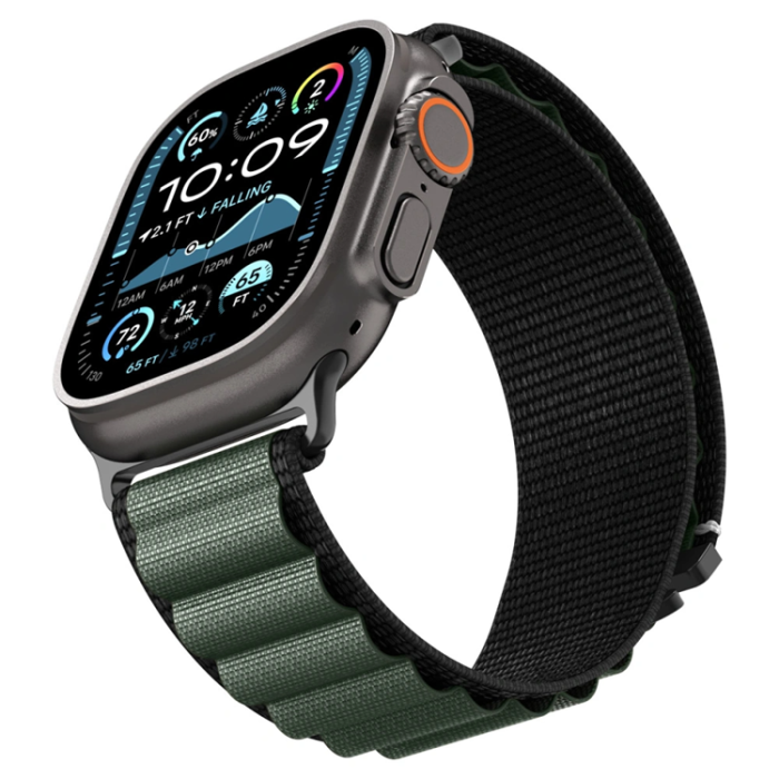 Spigen - Spigen Apple Watch (44/45/46/49mm) Armband WBF1 - Svart/Grön