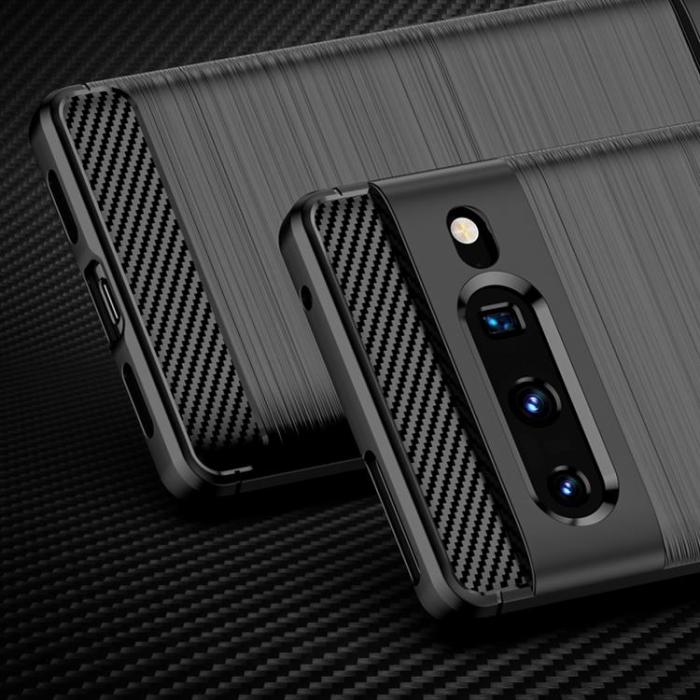 OEM - Carbon Google Pixel 7 Pro Skal Flexible - Svart