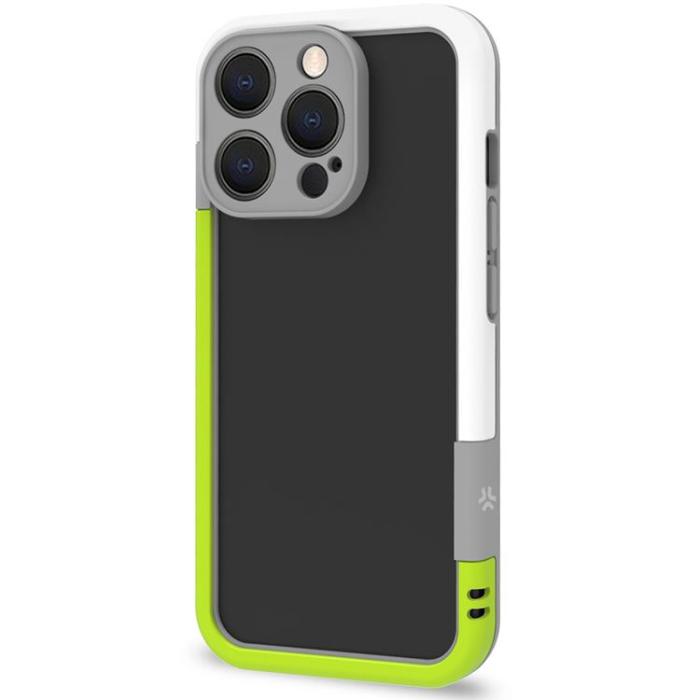 Celly - Celly iPhone 16 Pro Mobilskal Bumper - Vit/Limegrön