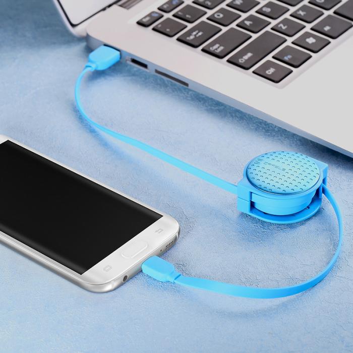 UTGATT5 - Cafele utdragbar Micro USB kabel, 1m - Vit