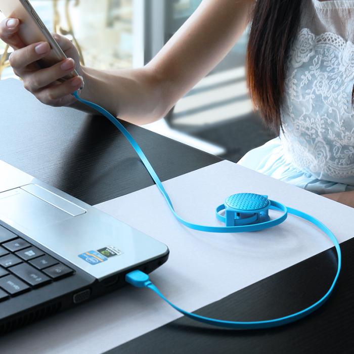 UTGATT5 - Cafele utdragbar Micro USB kabel, 1m - Vit