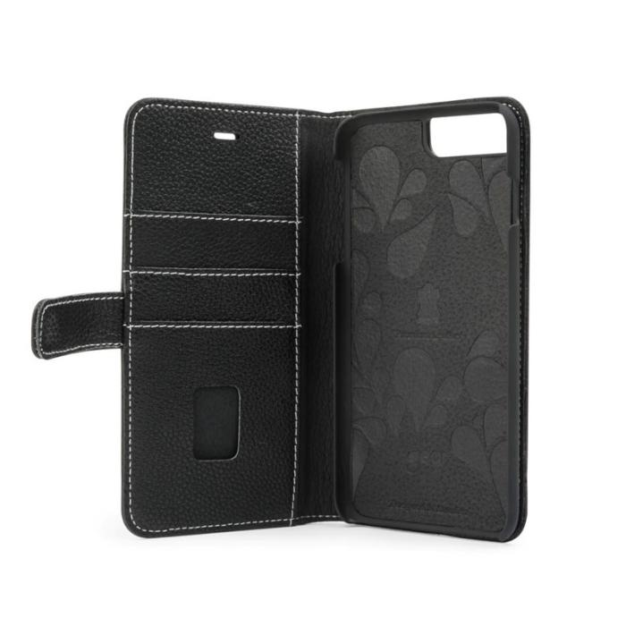 UTGATT1 - Onsala Collection äkta läder Plånboksfodral iPhone 6/6S/7/8 Plus - Svart
