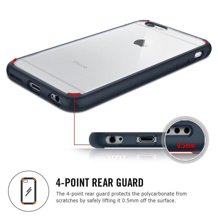 Spigen - SPIGEN Ultra Hybrid skal till Apple iPhone 6(S) Plus (Gun Metal)
