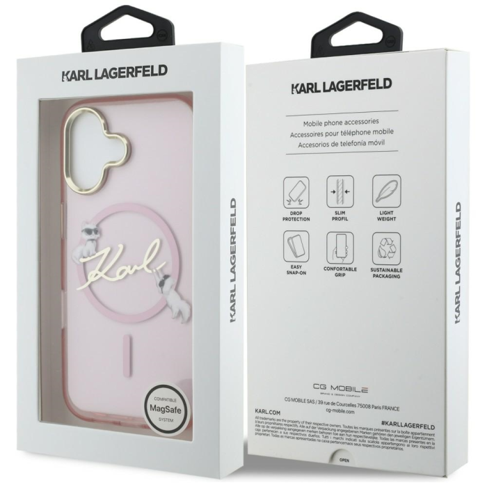 KARL LAGERFELD - Karl Lagerfeld iPhone 17 Mobilskal Magsafe IML Choupettes Karl Script